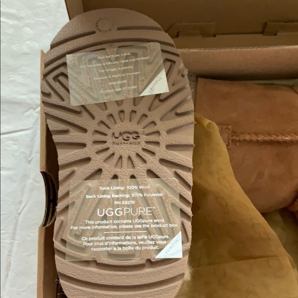 Ugg Toddler Girl T Ebony Chestnut boots NIB - Picture 3 of 4
